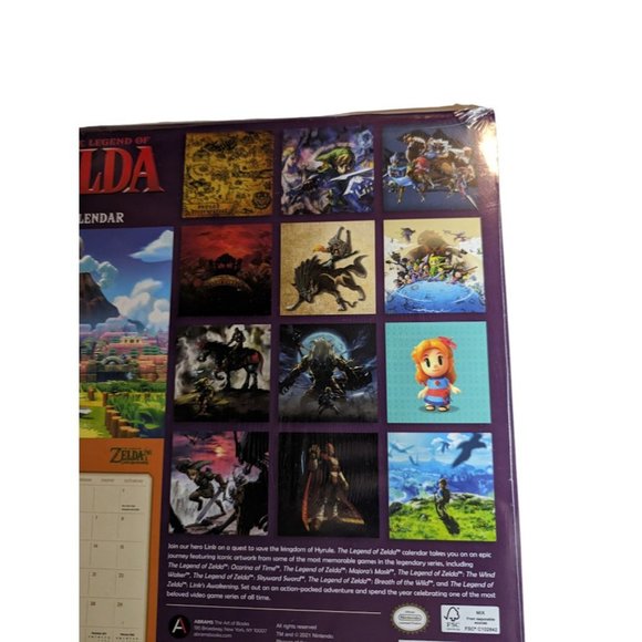 The Legend Of Zelda 2022 Calendar Official Nintendo Licensed Product Abrams New - Picture 4 of 6